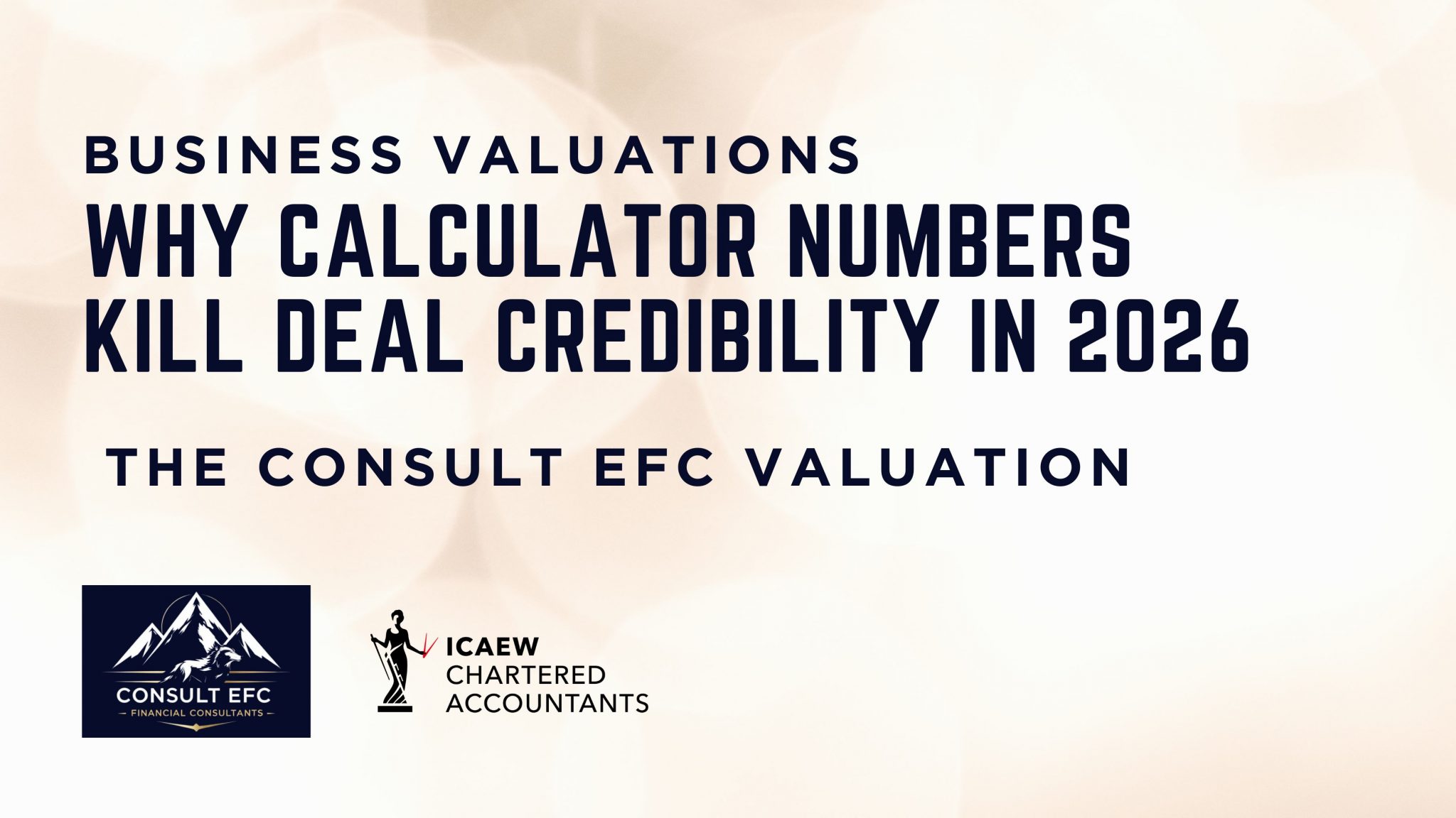 Kishen Patel of Consult EFC explaining why a business valuation calculator lacks credibility compared to an ICAEW professional valuation for UK SaaS and SME deals.