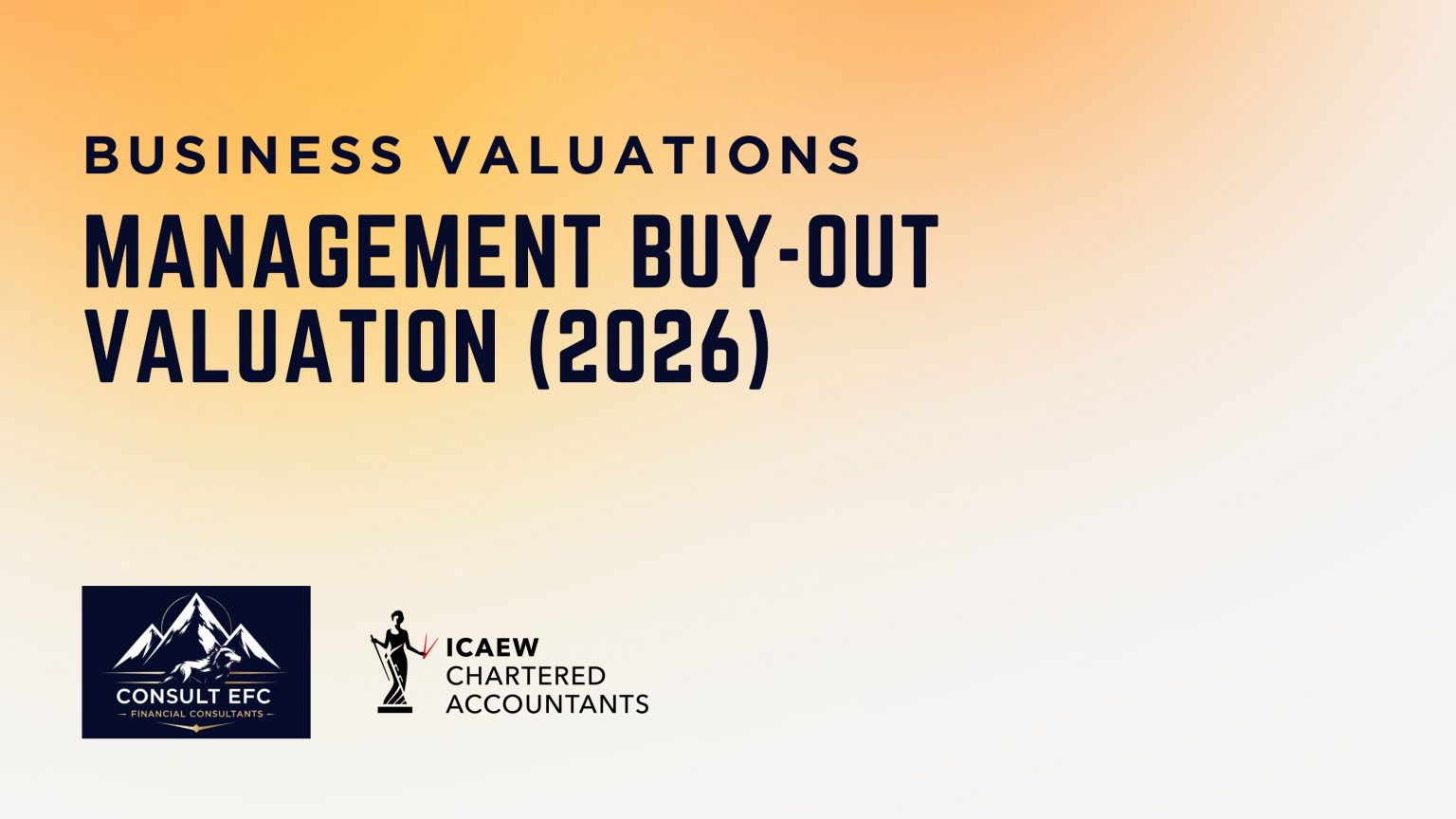 Financial bridge chart showing MBO valuation from normalised EBITDA to equity value for a UK SME by Kishen Patel.