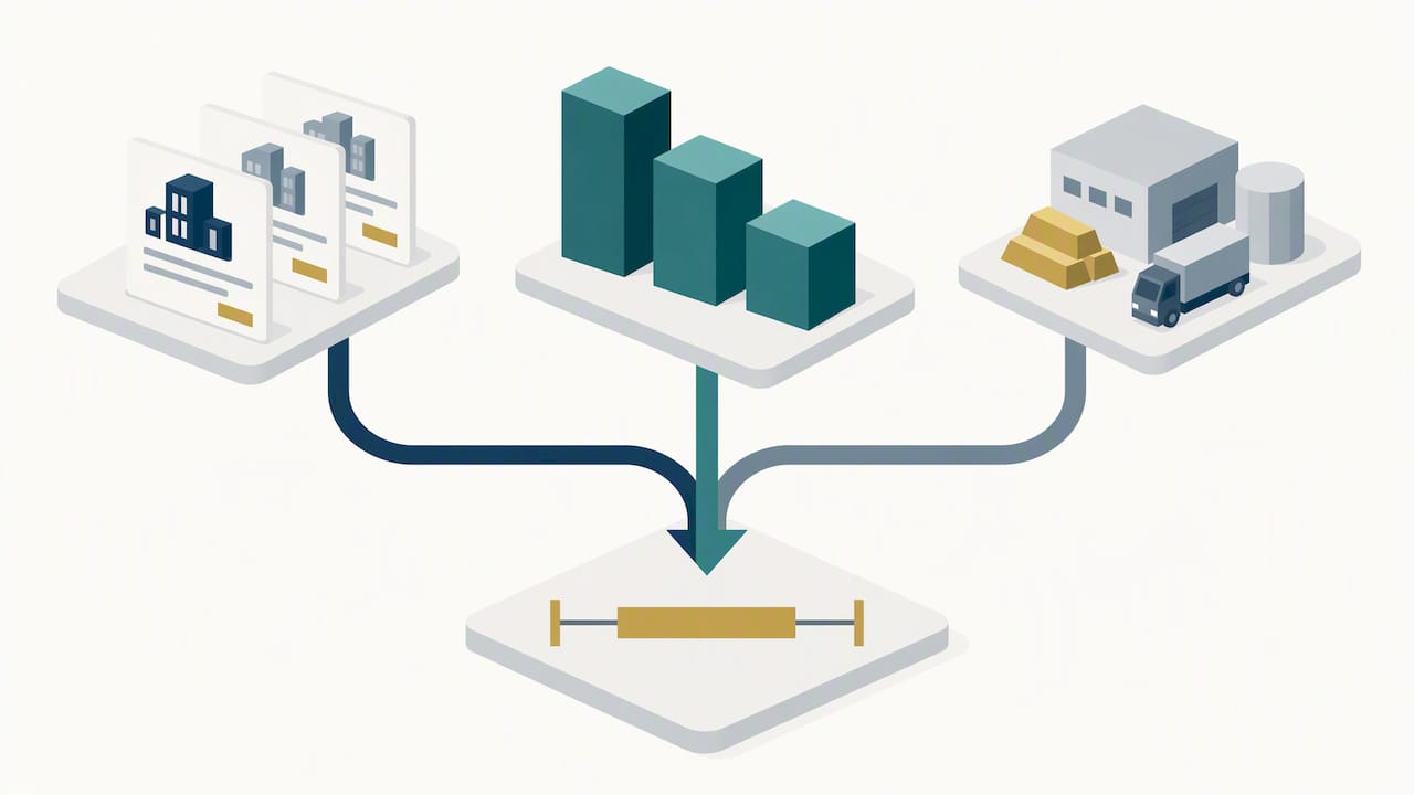 Three valuation approaches converging on a value range